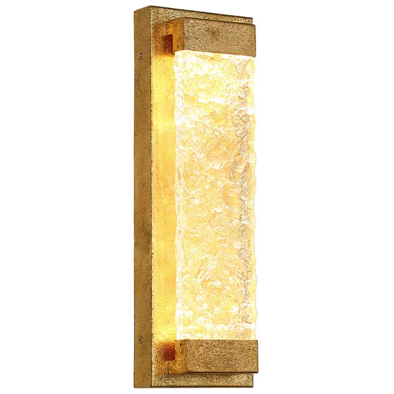 Image 1 Luxor 5.1" Wide Gold 1-Light LED Rectangular Wall Sconce