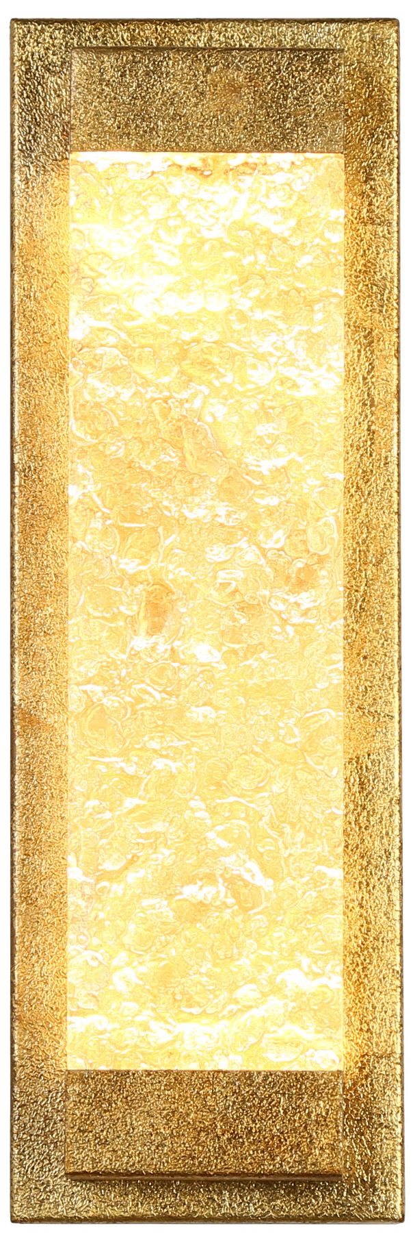 Image 2 Luxor 5.1" Wide Gold 1-Light LED Rectangular Wall Sconce more views