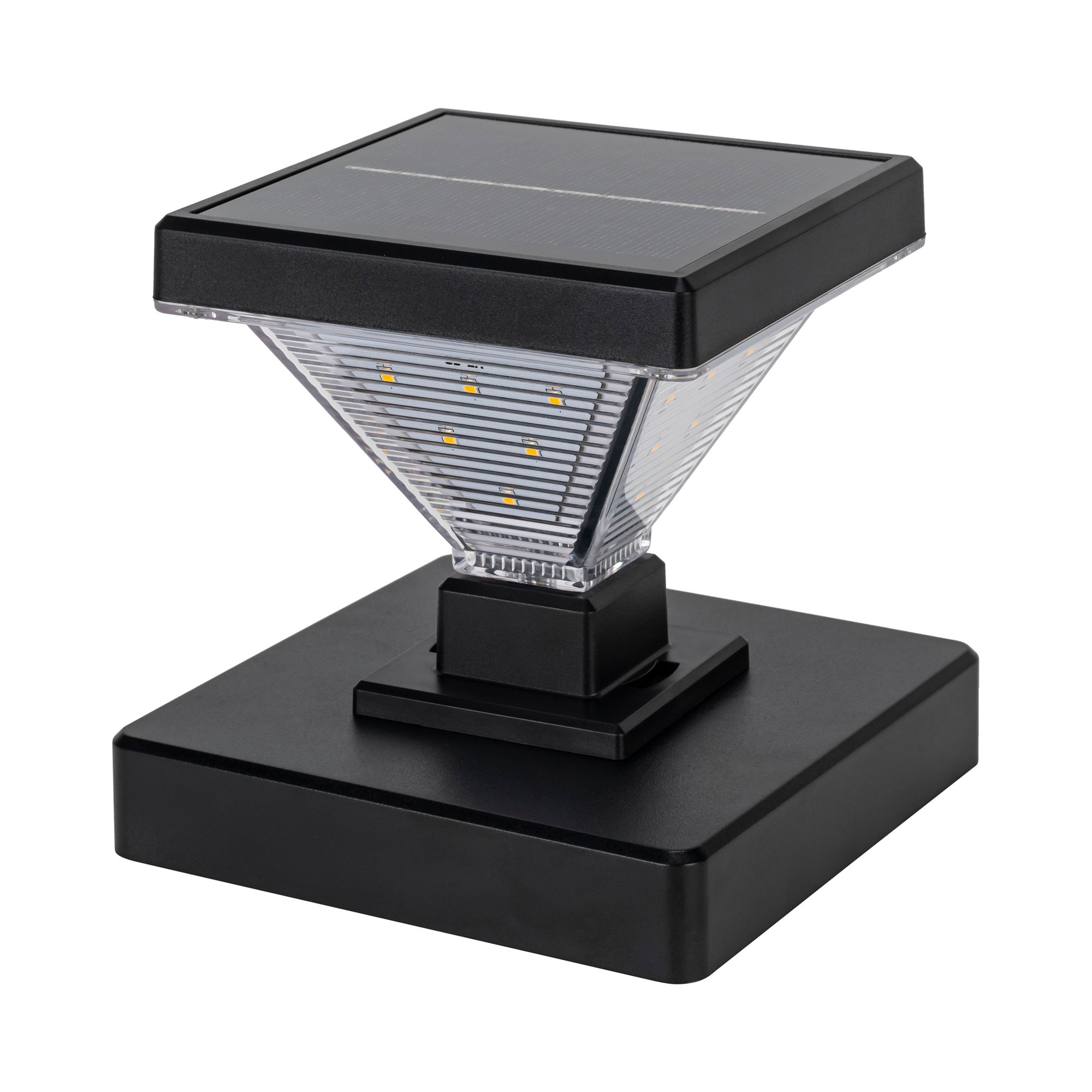 Image 3 Luxor Black Solar LED Post Cap Lights Set of 2 more views