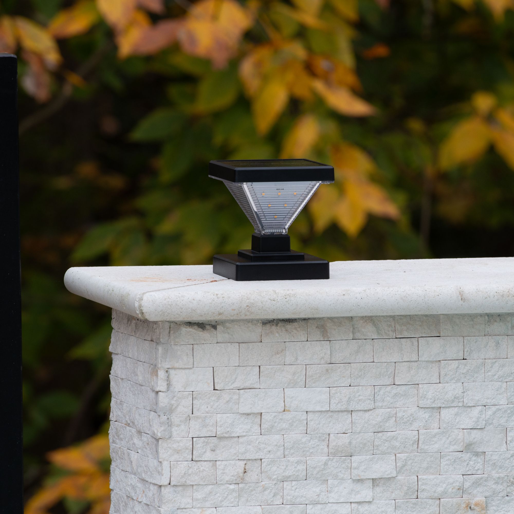 Image 5 Luxor Black Solar LED Post Cap Lights Set of 2 more views