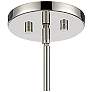 3_Luxour 20"W Polished Nickel and Gray Velvet Pendant Light more views