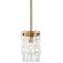 Luxum 9 1/2" Wide Brass and Crystal Mini Pendant Light