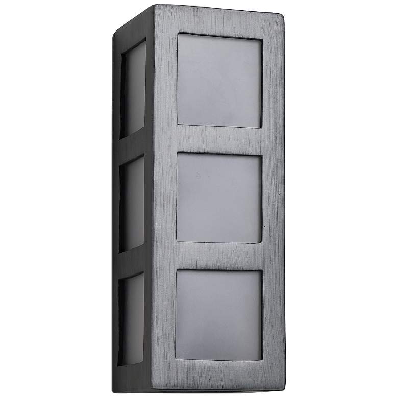 Image 2 Luxury Lighting Varien Bay 15" High Pewter LED Outdoor Wall Light