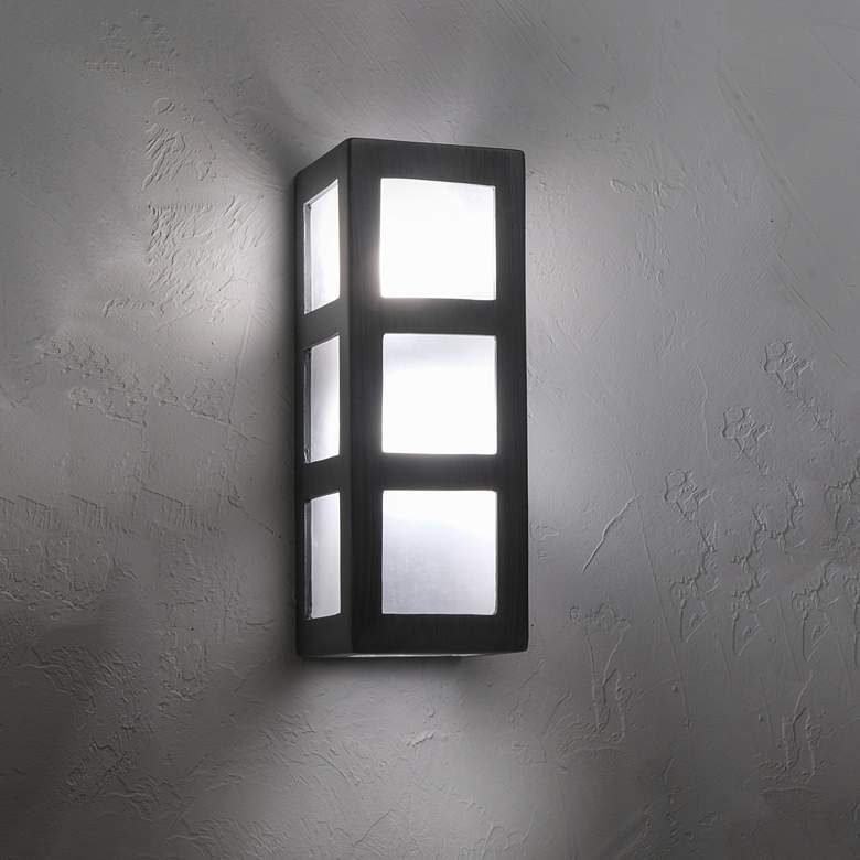 Image 3 Luxury Lighting Varien Bay 15" High Pewter LED Outdoor Wall Light more views