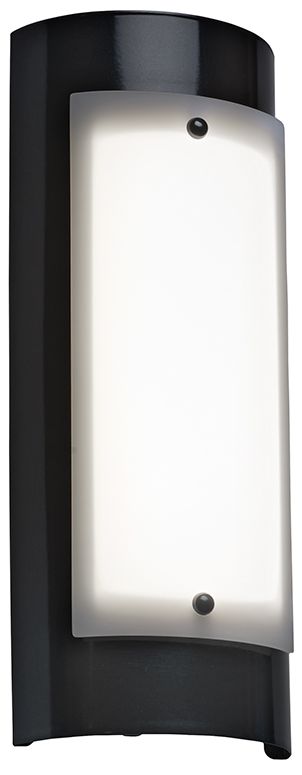 Luz Azul 16" High Dark Iron|Faux Alabaster Exterior Sconce LED
