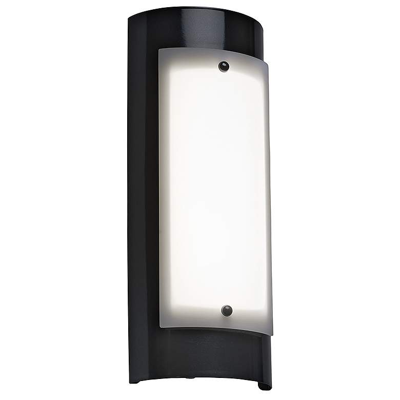 Image 1 Luz Azul 16 inchH Dark Iron and Faux Alabaster ADA Sconce LED
