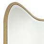 Lyana Matte Gold 27" x 39" Dipping Top Wall Mirror