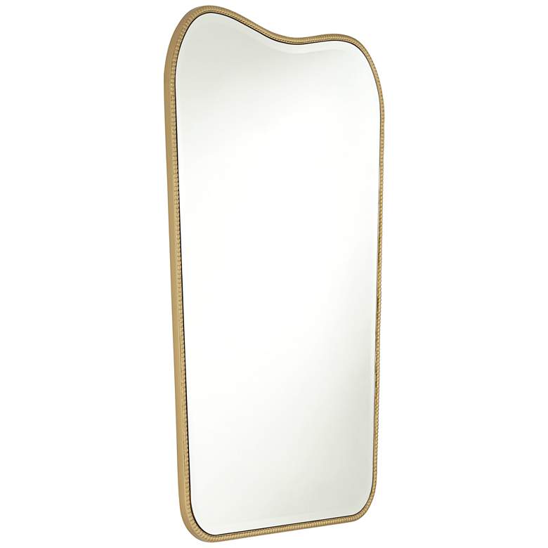 Image 5 Lyana Matte Gold 27 inch x 39 inch Dipping Top Wall Mirror more views