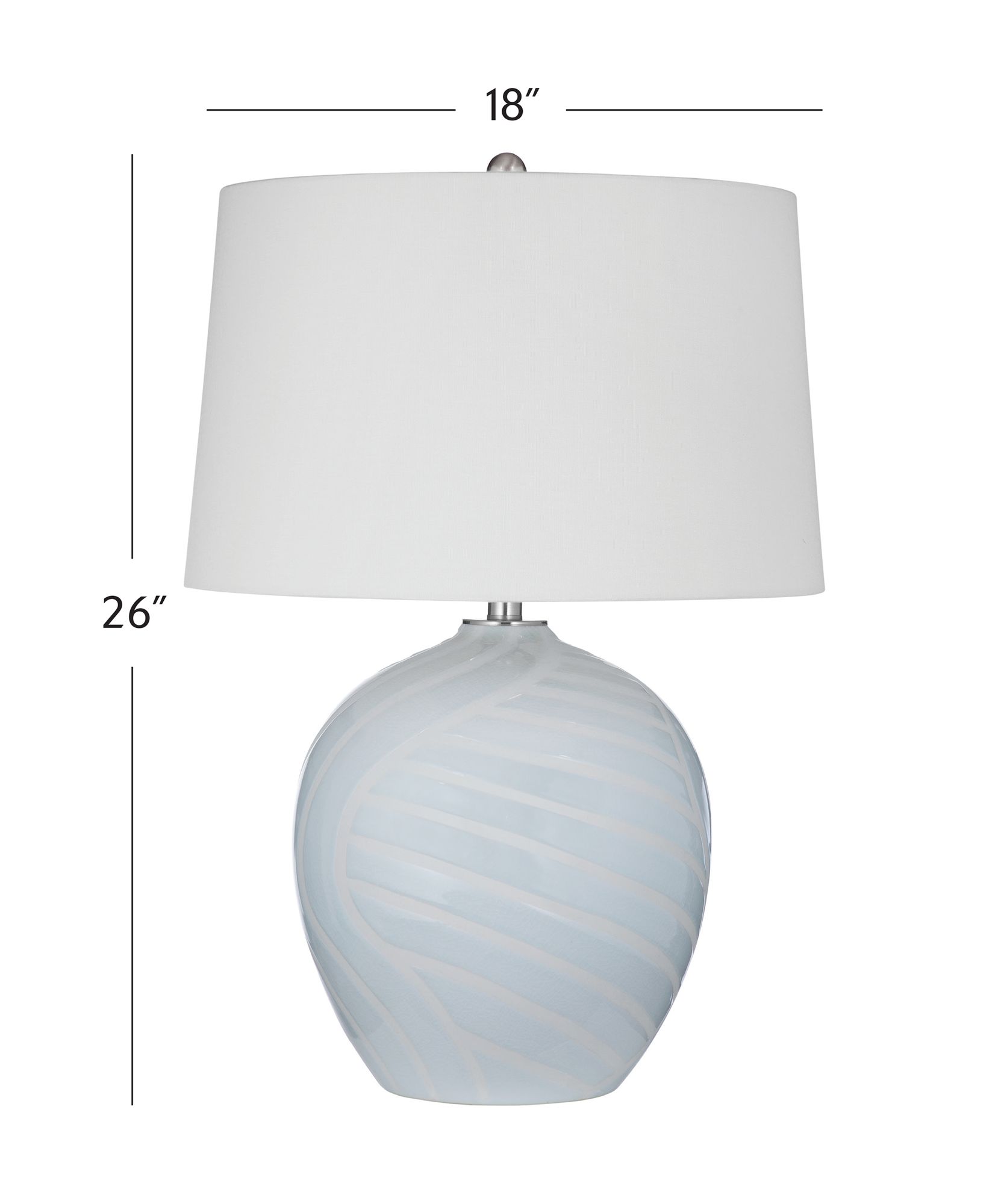 Image 3 Lyance 26" High Light Blue And Cream Table Lamp more views