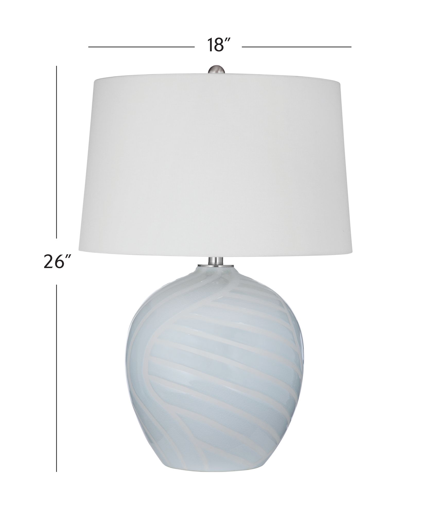 Image 4 Lyance 26" High Light Blue And Cream Table Lamp more views
