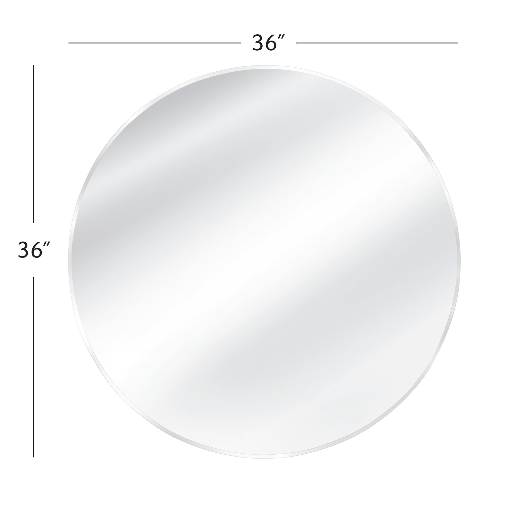 Image 5 Lycoming 36" x 36" Chrome Wall Mirror more views