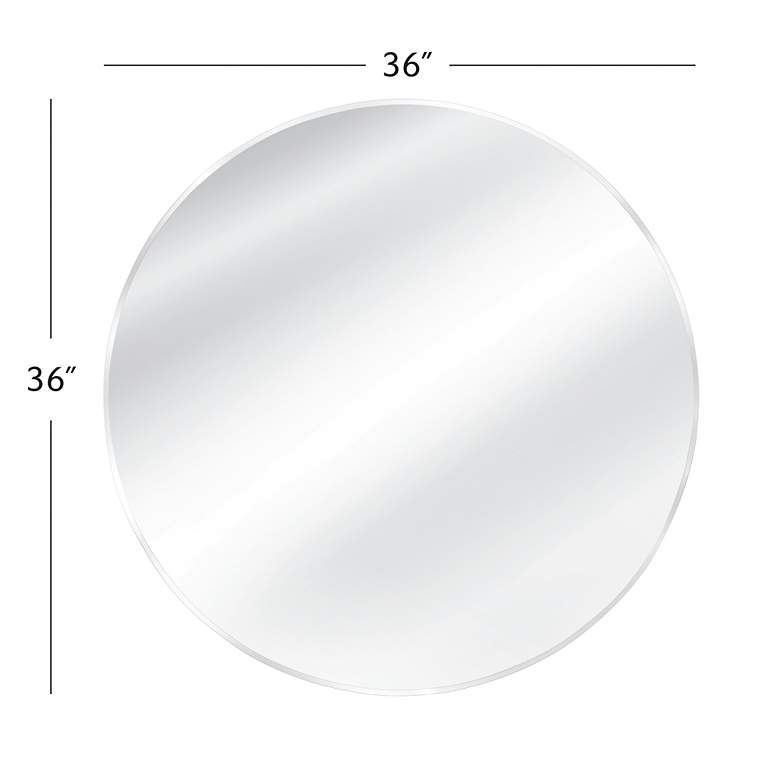 Image 5 Lycoming 36" x 36" Chrome Wall Mirror more views