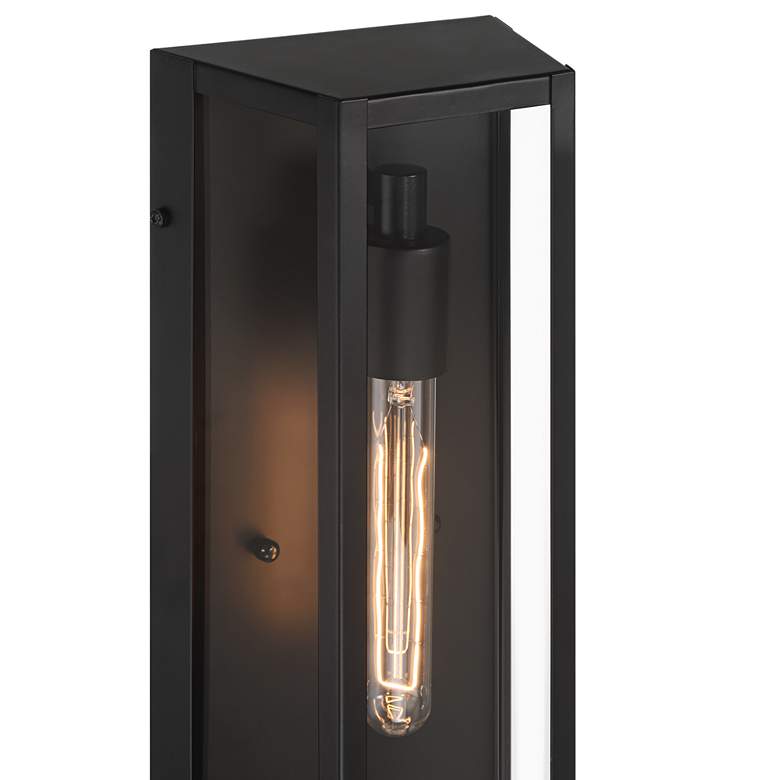 Image 3 Lydia 16" High Matte Black Outdoor Wall Light more views