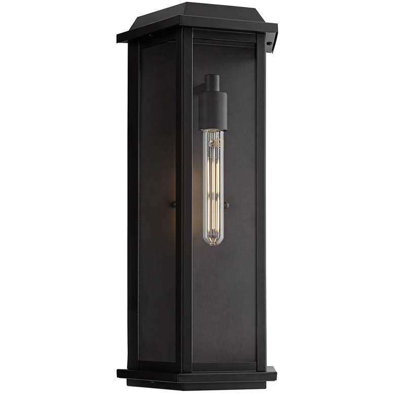 Image 2 Lydia 20" High Matte Black Outdoor Wall Light
