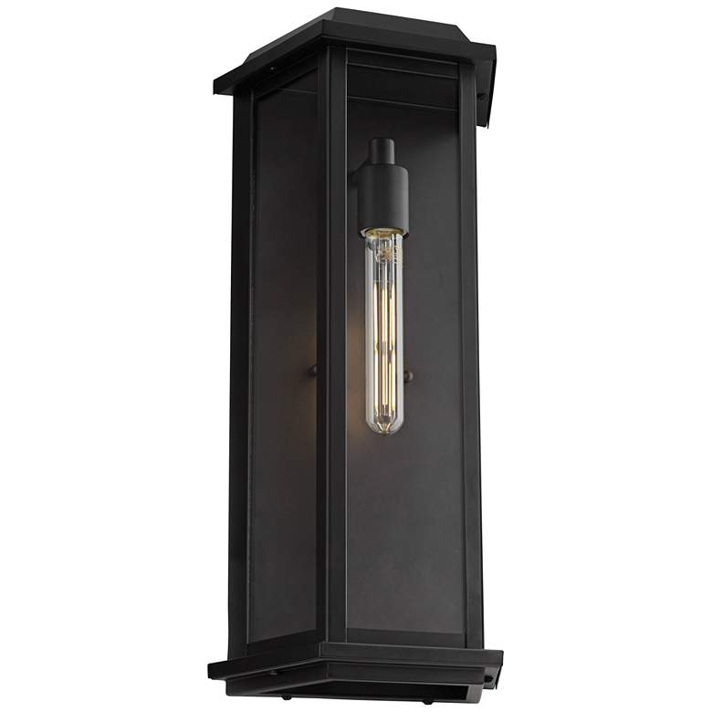 Image 5 Lydia 20" High Matte Black Outdoor Wall Light more views