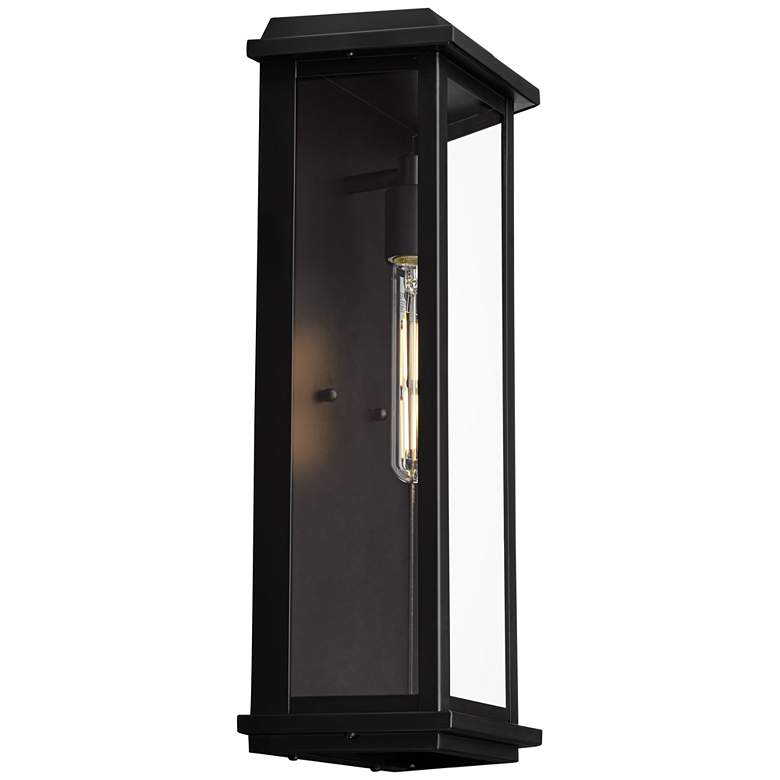 Image 7 Lydia 20" High Matte Black Outdoor Wall Light more views