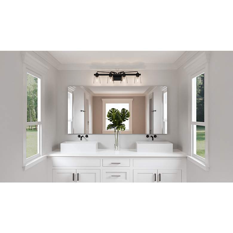 Image 6 Lydia 4-Light Matte Black Vanity Light more views