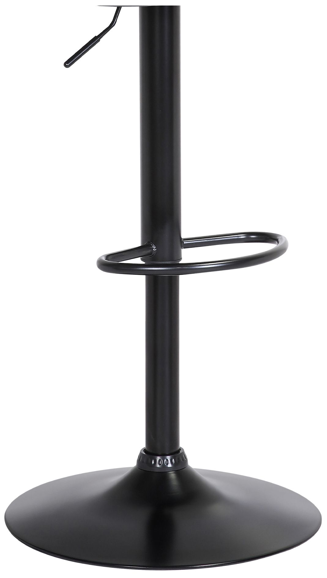 Lydia Adjustable Barstool in Walnut Wood, Metal and Cream Faux Leather