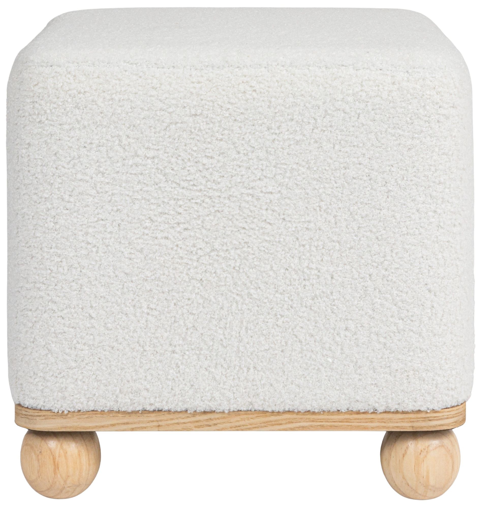 Image 6 Lydia Cream Boucle Square Ottoman more views