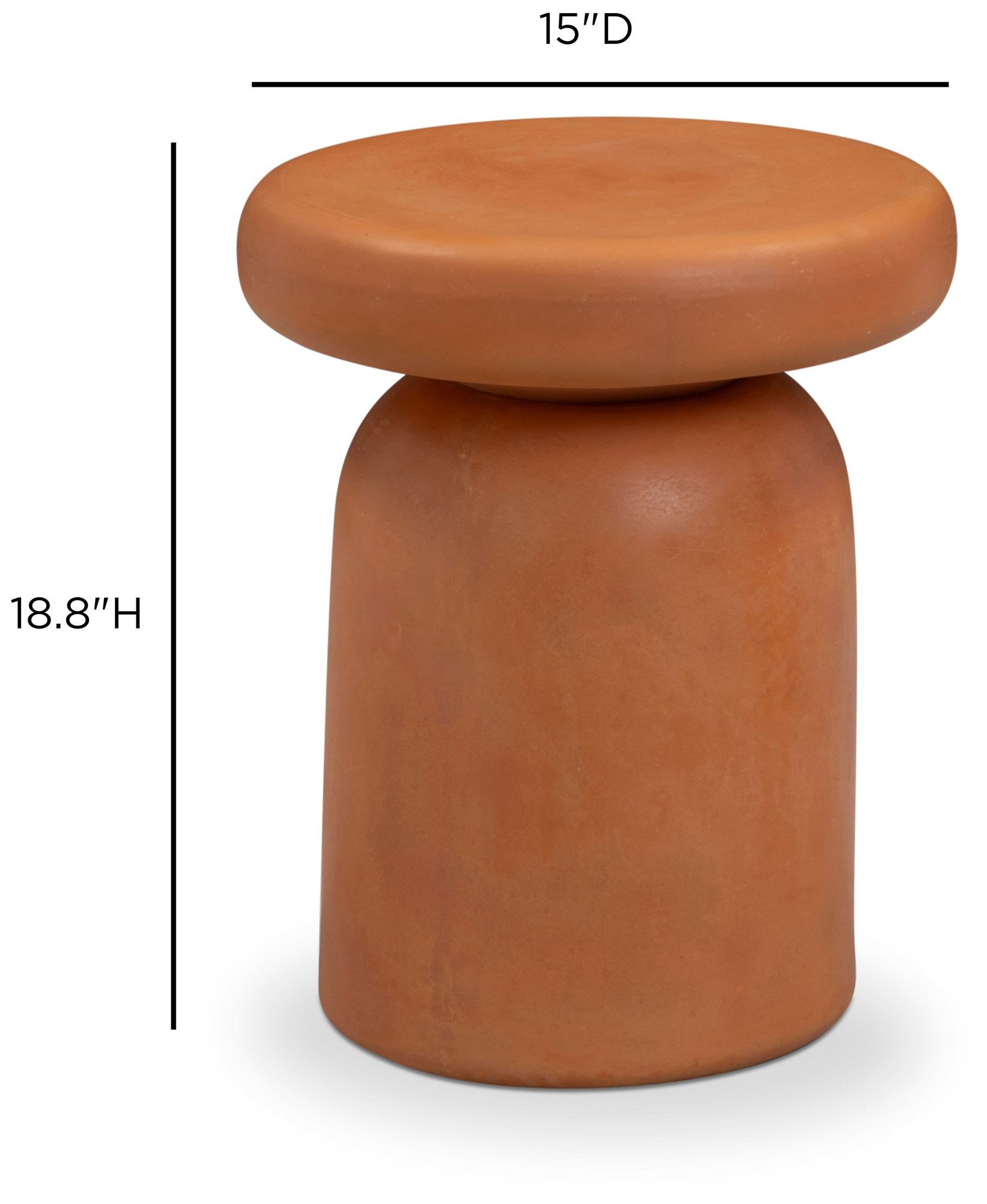 Image 7 Lydia Orange Concrete Indoor/Outdoor Side Table more views