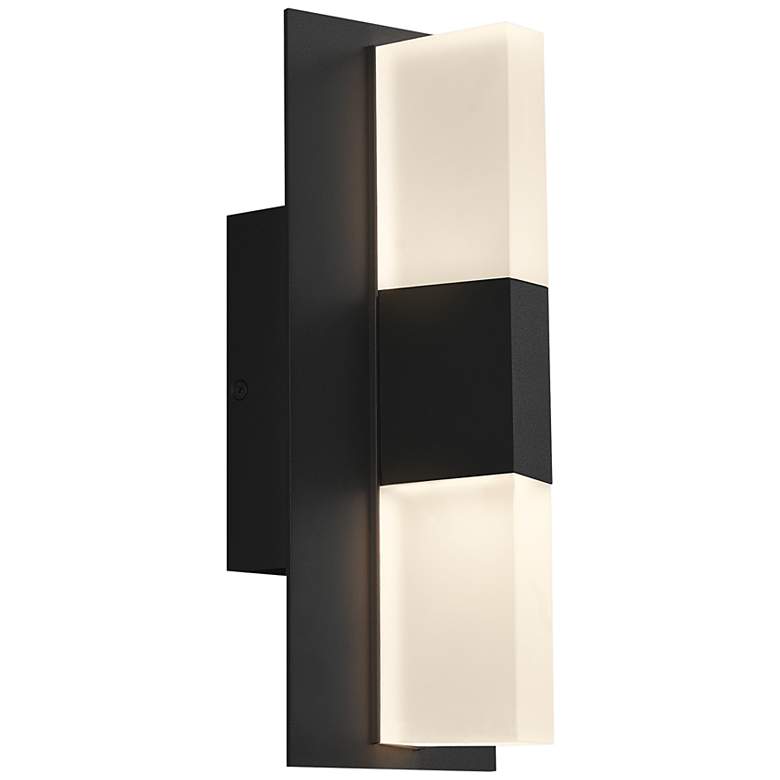 Image 1 Lyft 12 1/2" High Black White 4000K LED Outdoor Wall Light