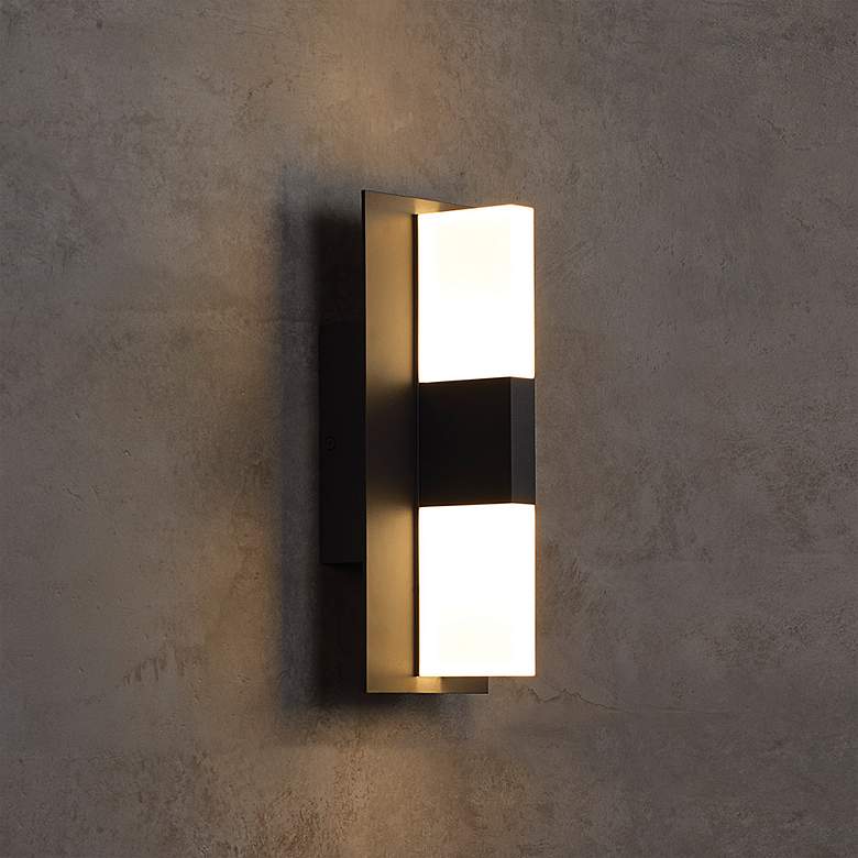 Image 1 Lyft 12 1/2 inch High Bronze White 4000K LED Outdoor Wall Light