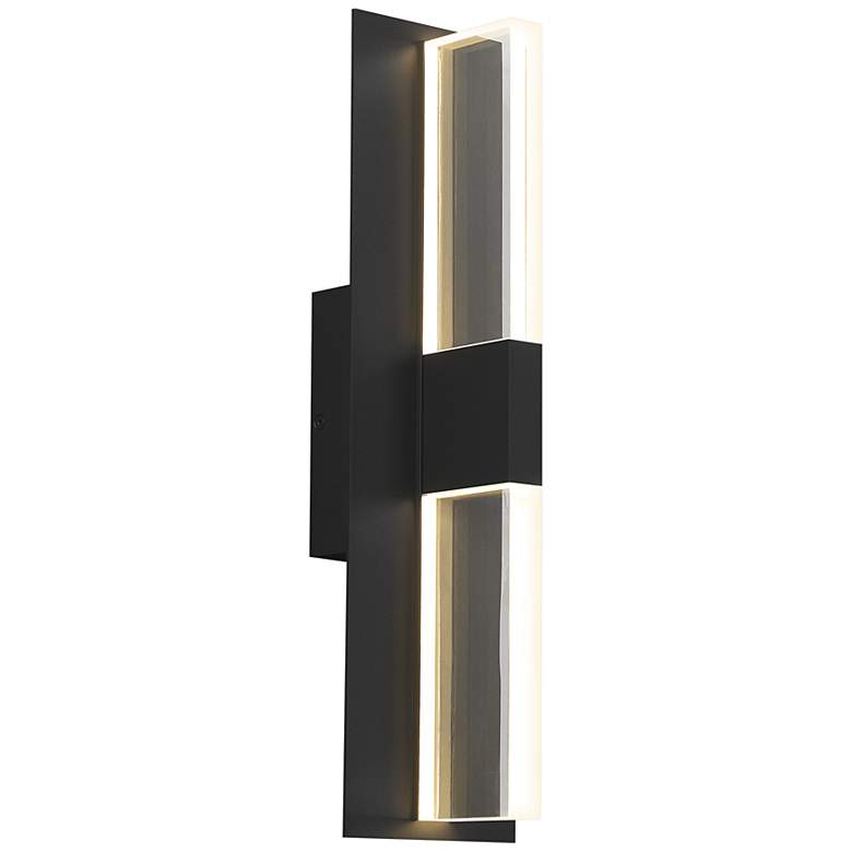 Image 1 Lyft 18 1/2" High Black Clear 27000K LED Outdoor Wall Light