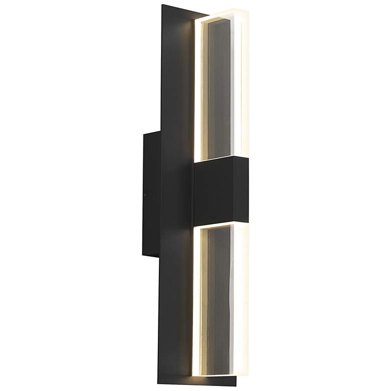 Image 1 Lyft 18 1/2" High Black Clear 3000K LED Outdoor Wall Light