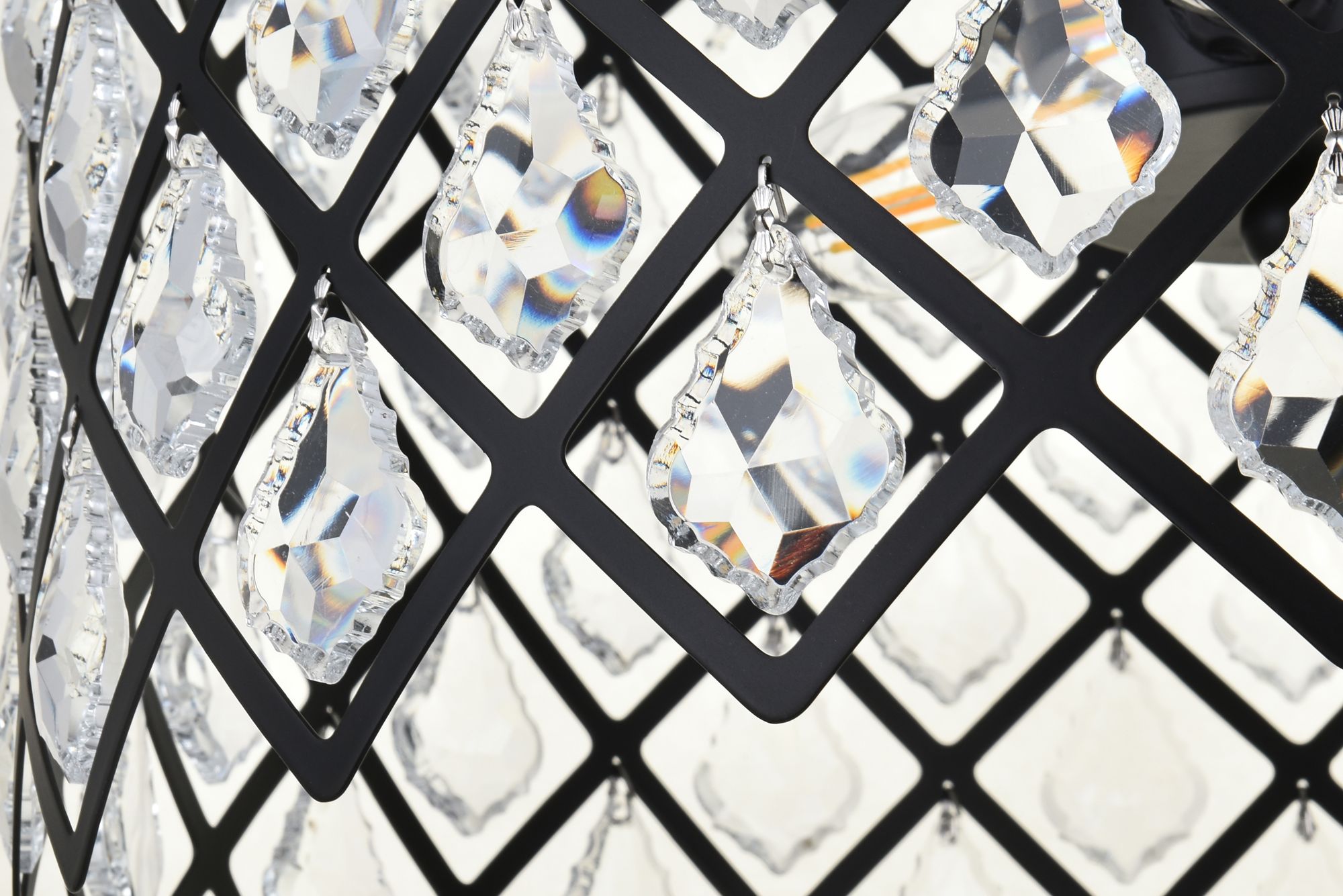 Lyla 13" Flush Mount In Black in scene