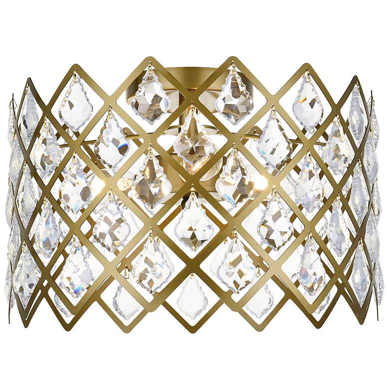 Image 1 Lyla 13 inch Flush Mount In Brass