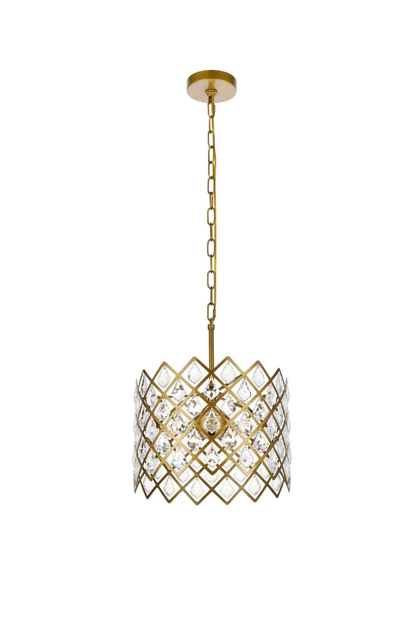 Lyla 13" Pendant In Brass