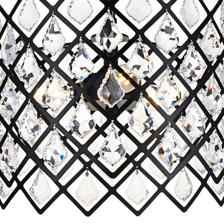 Image 2 Lyla 13" Wide Black and Clear Crystal 3-Light Pendant more views