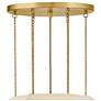 3_Lyla 24 1/4" Wide Brass and Oatmeal Linen 4-Light Chandelier more views