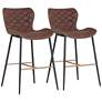 Lyla Antique Brown Fabric Dining Chair Set of 2