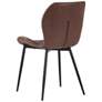 Lyla Antique Brown Faux Leather Dining Chair Set of 2