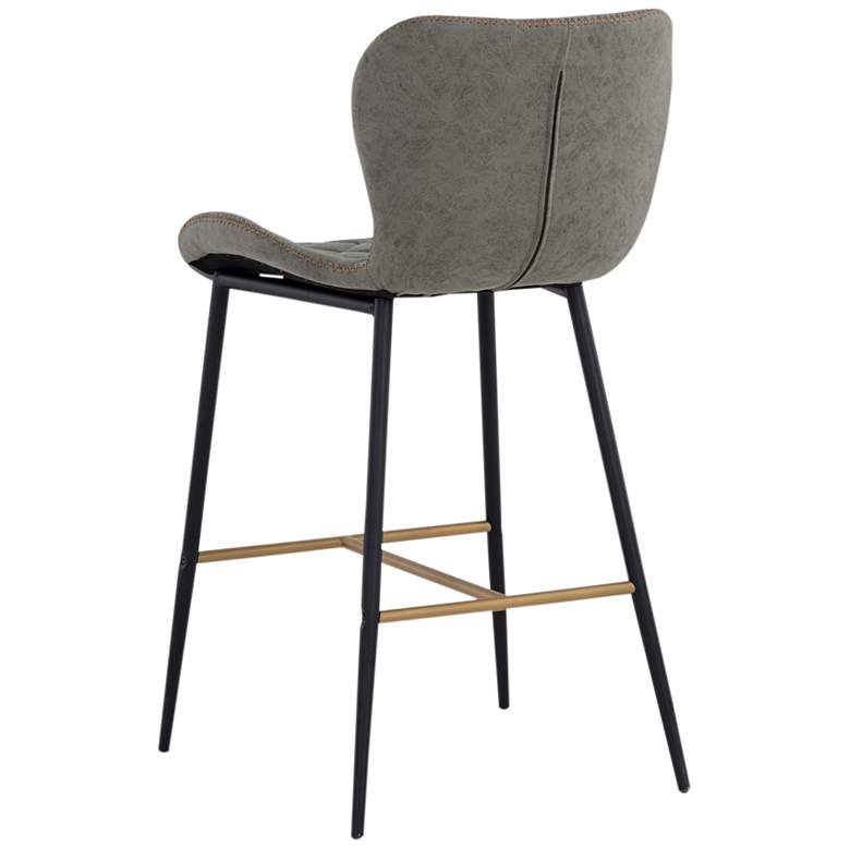Image 6 Lyla Antique Gray Fabric Counter Stool Set of 2 more views
