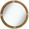 Lyla Dark Brown Rattan 38" Round Wall Mirror