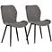 Lyla Gray Faux Leather Dining Chair Set of 2