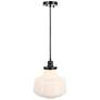 Lyle 1 Lt Black And Frosted White Glass Pendant