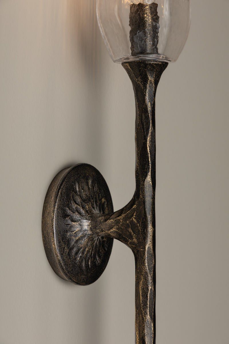 Image 3 Lyle 27 1/4" High Black Patina Gold Wall Sconce more views