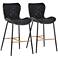 Lyle Antique Black Fabric Dining Chair Set of 2