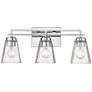 2_Lyna 22" Wide Chrome 3-Light Vanity Bath Light