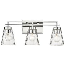 Lyna 22" Wide Chrome 3-Light Vanity Bath Light