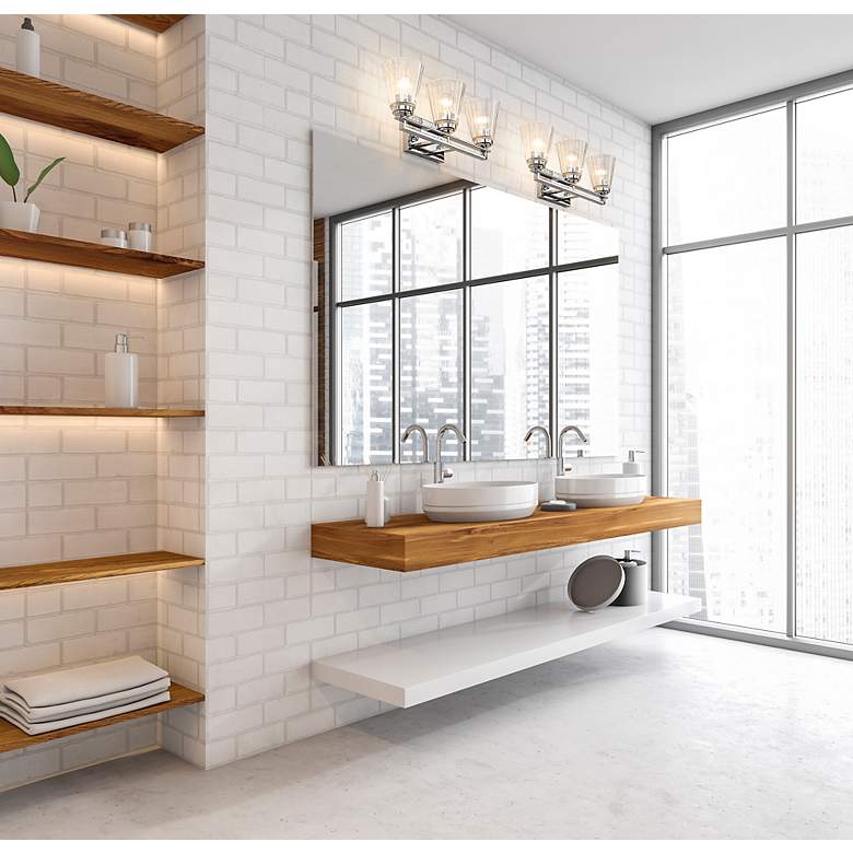 Image 3 Lyna 22" Wide Chrome 3-Light Vanity Bath Light more views