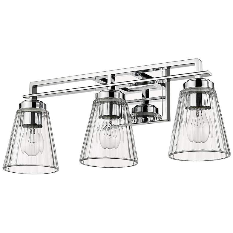 Image 6 Lyna 22" Wide Chrome 3-Light Vanity Bath Light more views