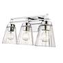 7_Lyna 22" Wide Chrome 3-Light Vanity Bath Light more views