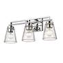 Lyna 22" Wide Chrome 3-Light Vanity Bath Light
