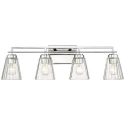 Lyna 30 1/2" Wide Chrome 4-Light Vanity Bath Light