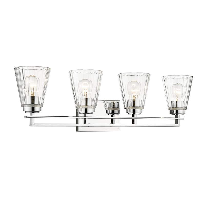 Image 5 Lyna 30 1/2" Wide Chrome 4-Light Vanity Bath Light more views