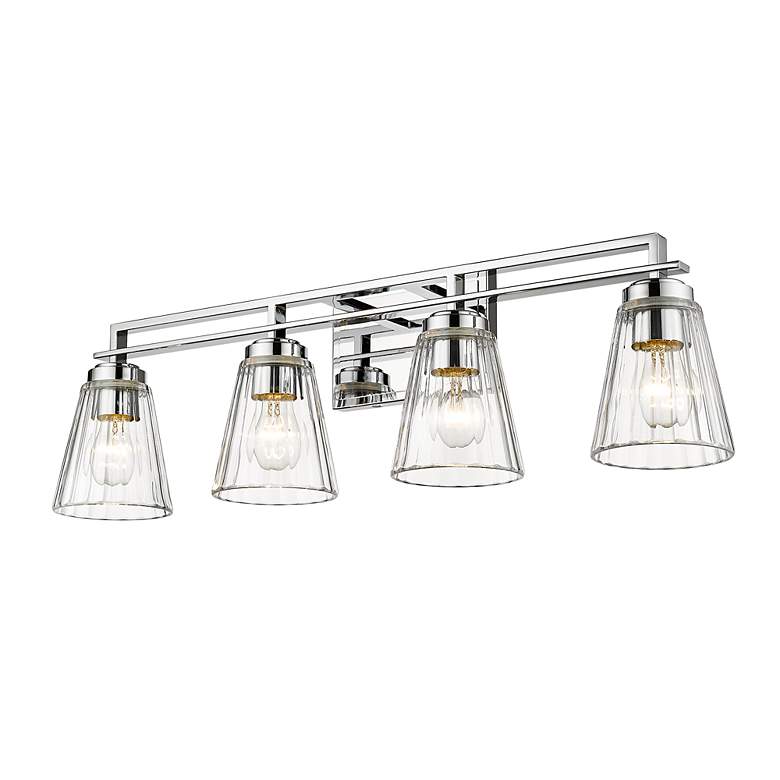 Image 6 Lyna 30 1/2" Wide Chrome 4-Light Vanity Bath Light more views